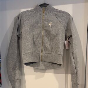 PINK Victoria's Secret Gray Sweatshirt with Gold Details